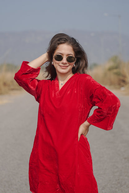 Red Velvet Co-ord Set