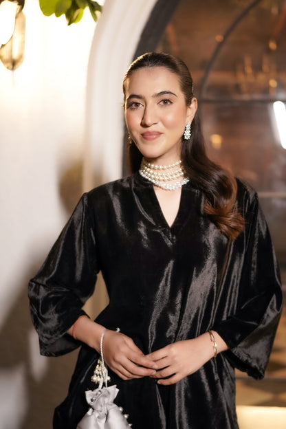 Black Velvet Co-ord Set