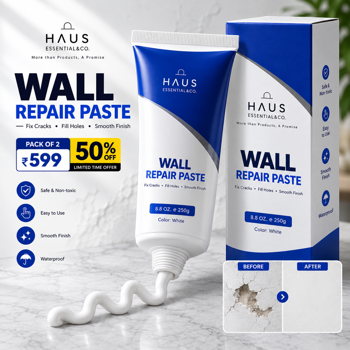 Wall Repair Paste Kit-DIY(Pack of 2)